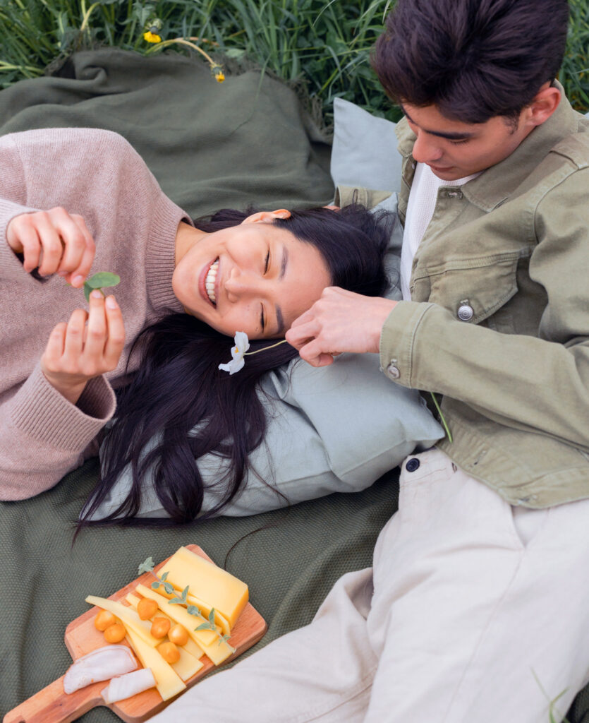 Young couple of a joyous date